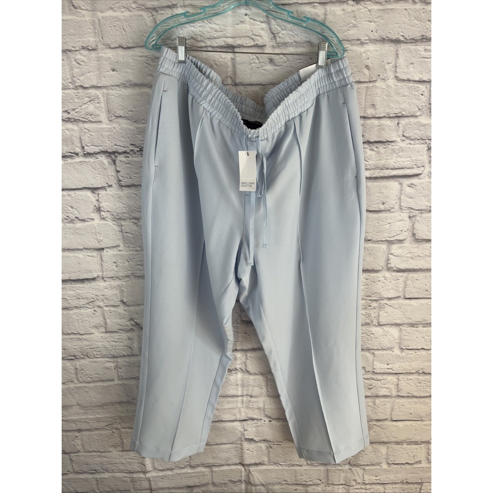 Lane Bryant NWT Perfect Drape Mid-Rise Elastic Waist Pull On Pants Size 22Preppy